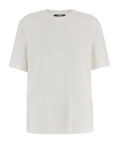 JACQUEMUS LOGO-LETTERING CREW-NECK T-SHIRT