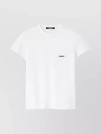 JACQUEMUS ROUND NECK SHORT SLEEVES CHEST POCKET