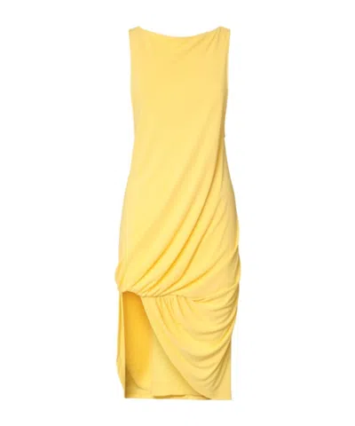 Jacquemus Peplo Mini Dress In Yellow