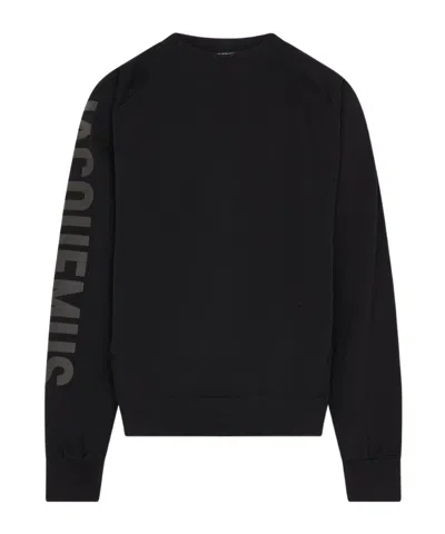 Jacquemus Logo-print Long-sleeve T-shirt In Black