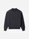 Jacquemus Long Sleeve Crewneck Sweater With Ribbed Cuffs In Gray