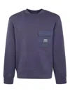 Jacquemus Round Neck With Pocket Sweatshirt In Blue