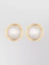Jacquemus Round Polished Gold-tone Earrings Sold As Pair In Gold