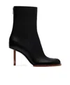 Jacquemus Round Square Ankle Boots In Black