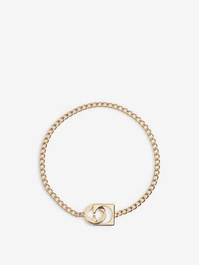 Jacquemus Round Square Necklace In Gold