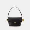 Jacquemus Le Rond Carre Leather Shoulder Bag In Black