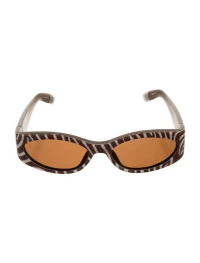 Pre-owned Jacquemus Round Tinted Sunglasses In Brown