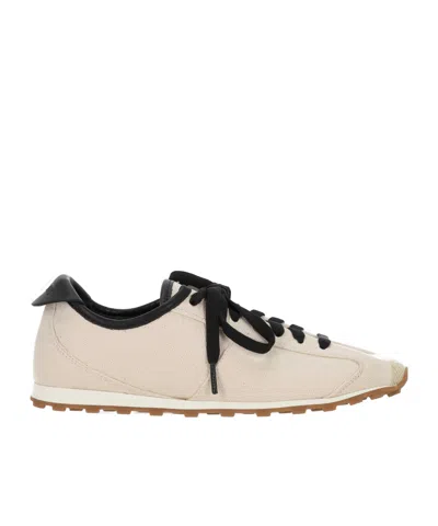 Jacquemus Les Tennis Leather-trimmed Canvas Sneakers In Neutral