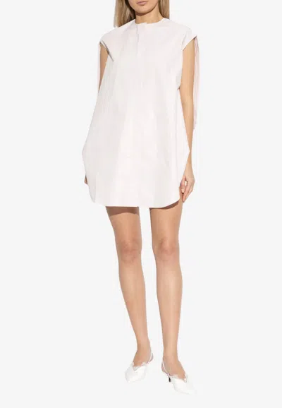 Jacquemus Rounded-shoulder Mini Dress In Pink