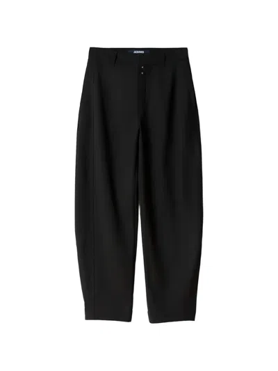 Jacquemus Round-tapered Trousers In Black