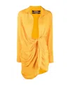 Jacquemus Ladies Orange Bahia Sash Mini Dress In Yellow