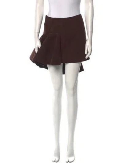 Pre-owned Jacquemus Ruffle Embellishment Mini Skirt In Brown