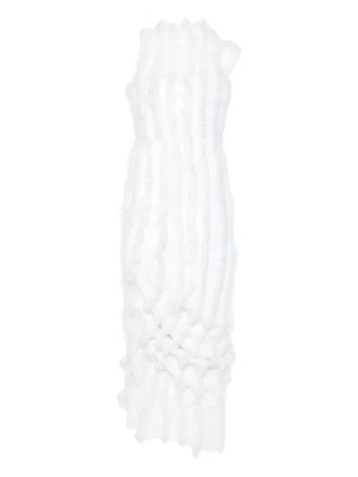 JACQUEMUS RUFFLED DRAPED MAXI DRESS