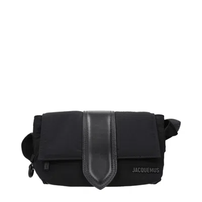 Jacquemus Men's Crossbody Messenger Bag Black Fabric