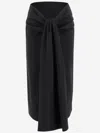 Jacquemus Women Sablier Draped Midi Skirt In Black