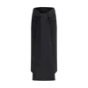 Jacquemus Women Sablier Draped Midi Skirt In Black