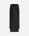 Jacquemus Women Sablier Draped Midi Skirt In Black