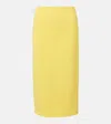 Jacquemus Hourglass Draped Midi Skirt In Yellow