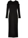 Jacquemus Sabre Cold-shoulder Dress In Black