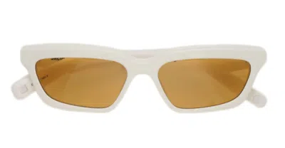 JACQUEMUS SALON - WHITE / AMBER LENS SUNGLASSES