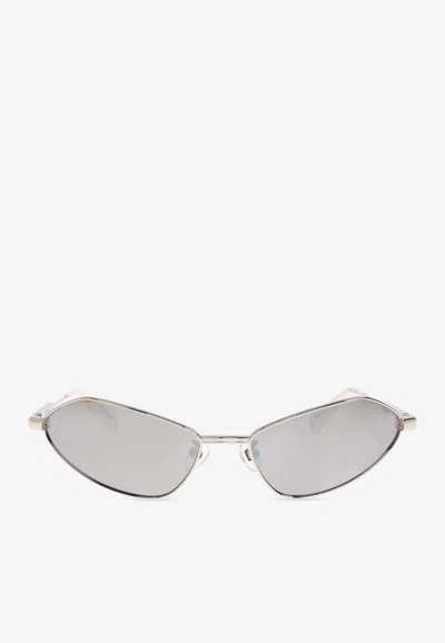 Jacquemus Bambino Cat-eye Sunglasses In Silver