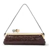 Jacquemus La Pochette Salon Patent Croc-embossed Shoulder Bag