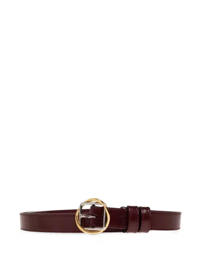 Jacquemus Salon Leather Belt In Brown