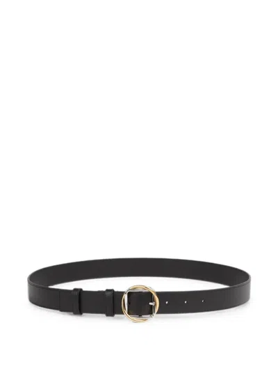 Jacquemus Salon Leather Belt In Black