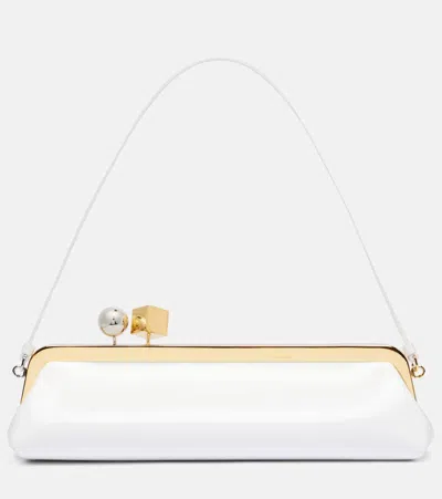 Jacquemus Salon Leather Clutch In White