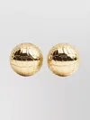 Jacquemus Salon Loop Crocodile Gold Round Earrings
