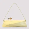 Jacquemus Salon Mais Suede And Patent-leather Clutch In Yellow
