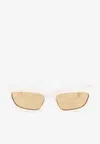 Jacquemus Salon Rectangular Sunglasses In White