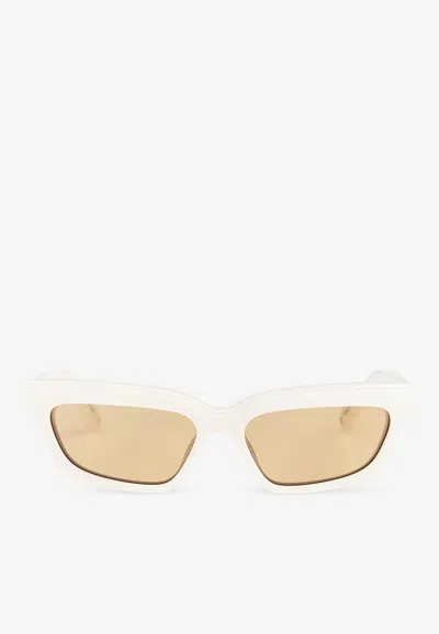 Jacquemus Salon Rectangular Sunglasses In Yellow
