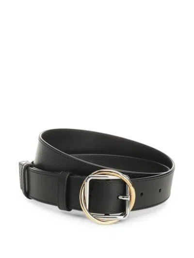 Jacquemus Salon Leather Belt Slim Adjustable Design In Multi