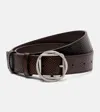 Jacquemus Salon Snake-effect Leather Belt In Brown