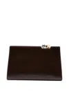 Jacquemus Structured Leather Clutch Bag In Pink