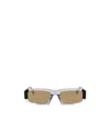 Jacquemus Saltu Rectangle-frame Sunglasses In Green
