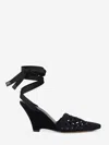 Jacquemus Les Espadrilles 80 Macramé Wedge Sandals In Black