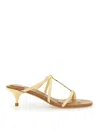 Jacquemus Pralu Leather Sandals In Blanco
