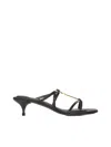Jacquemus Les Sandales Basses Pralu Leather Sandal In Black