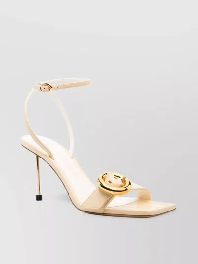 Jacquemus 80mm Regalo Leather Sandals In Nude