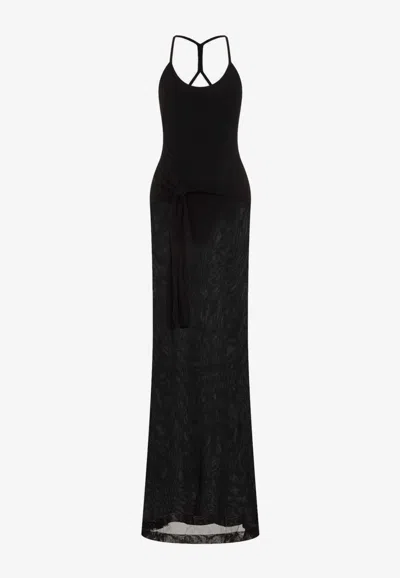 Jacquemus Maille Nodo Maxi Dress In 990 Black