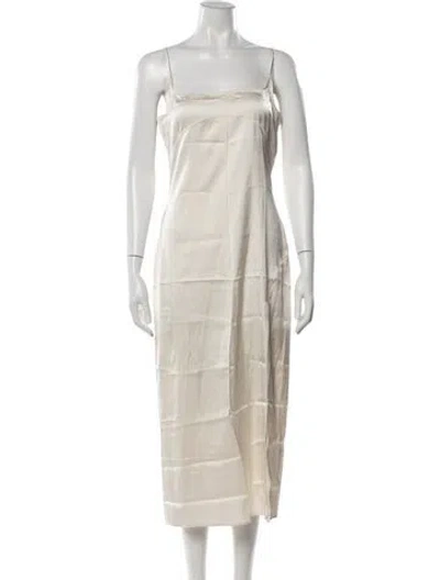 Pre-owned Jacquemus Satin Midi Length Dress In Neutrals