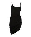 Jacquemus La Robe Saudade Draped Dress In Black