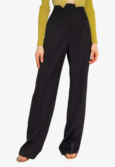 Jacquemus Sauge High-waist Wool Pants In Black
