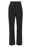 Jacquemus High-waisted Straight Leg Trousers With Buckle Detail And Silhouette