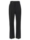 Jacquemus High-waisted Straight Leg Trousers With Buckle Detail And Silhouette In Black