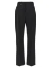 Jacquemus High-waisted Straight Leg Trousers With Buckle Detail And Silhouette In Black
