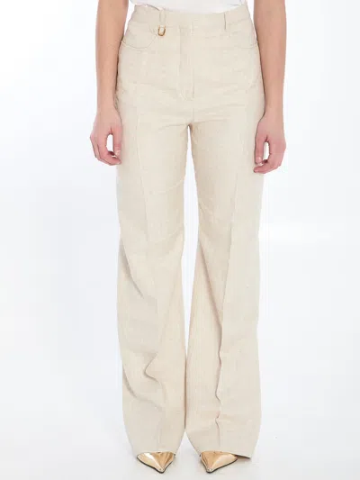 Jacquemus Sauge Trousers In Neutral