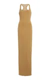 Jacquemus Scala Croc-knit Maxi Tank Dress In Neutral